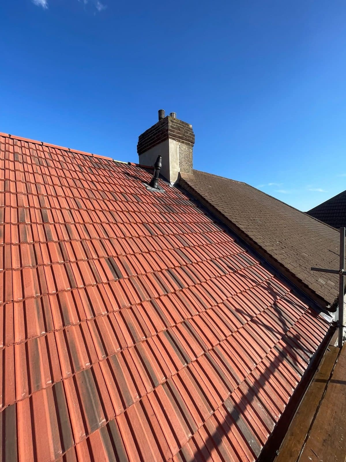 New tiled roof after